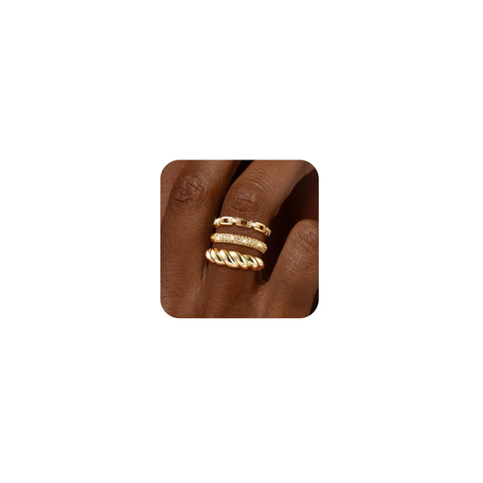 Croissant ring set